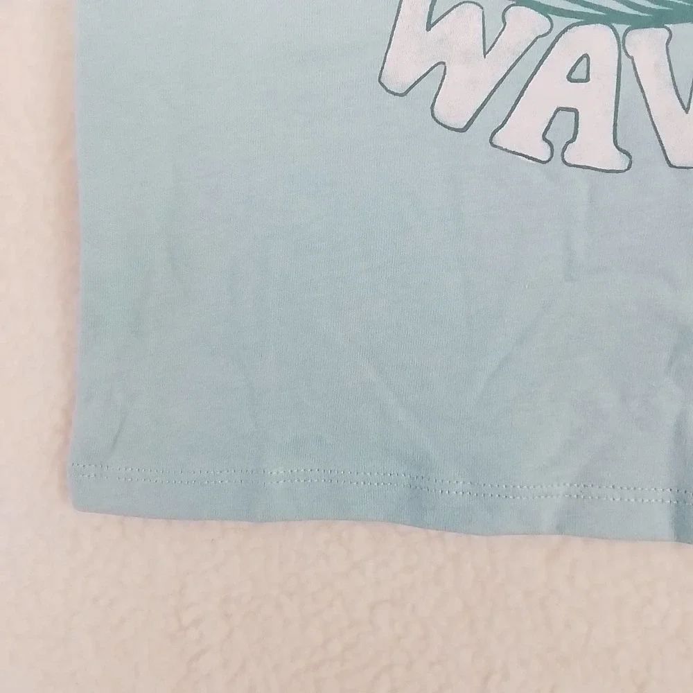 OshKosh Long Sleeve Cotton‎ T-Shirt Girl's Size 5 in Green w/ Ocean Graphic